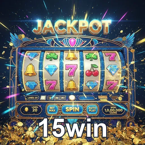 Imagem de um caça-níqueis de slot do site 15win, destacando opções de jogos de cassino online.
