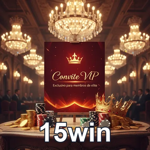 Imagem promocional do 15win com destaque para a seção VIP, representando o site 15win e suas ofertas exclusivas.